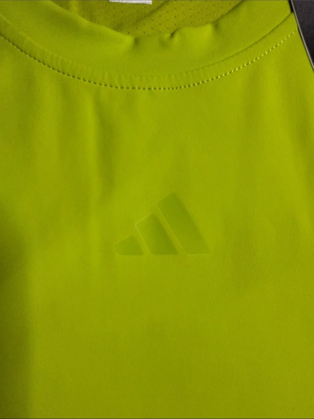 Adidas Men’s Neon Lime Long Sleeve Athletic Top